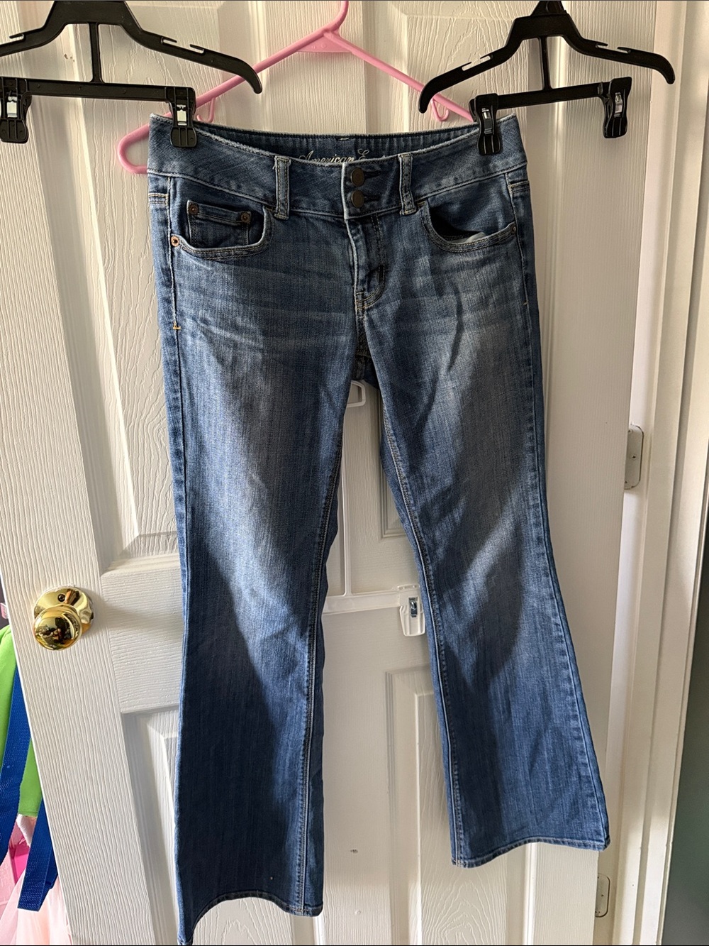 American Eagle Outfitters Women's Medium Blue Flared Jeans